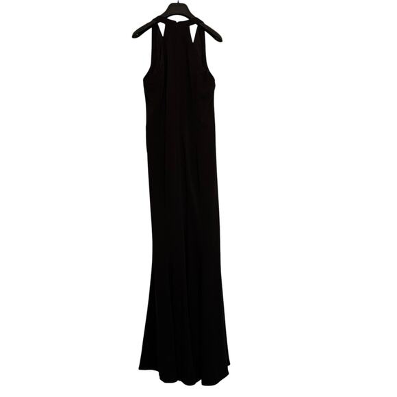 New NWT Carmen Marc Valvo Infusion Black Maxi Dress Size 10 - Picture 4 of 13